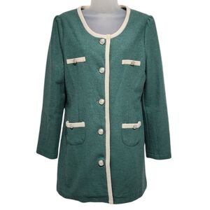 Pink Martini Collection Green Wool Coat M